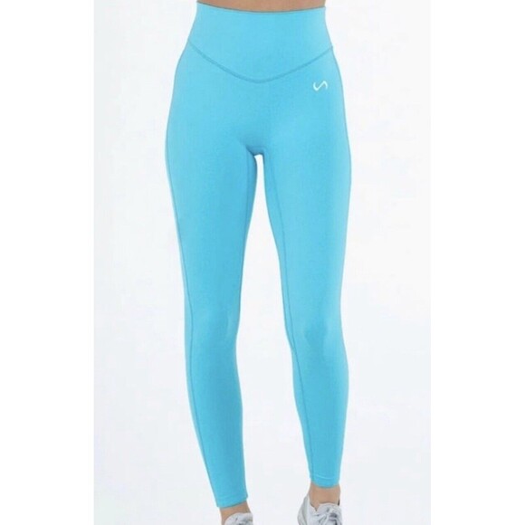 TLF Tempo Glo High Waisted Workout‎ Leggings Bright Blue Women's LARGE NWT - Picture 1 of 13